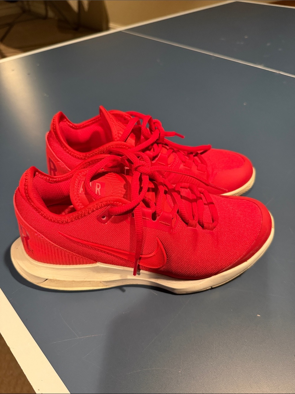 Nike Kids Bright Red Lace-Up Sneakers